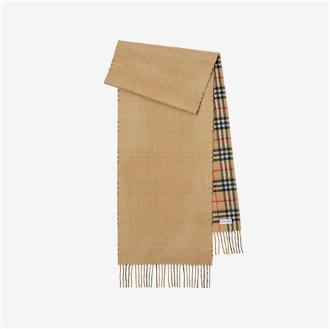 Burberry reversible check cashmere scarf